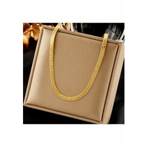 Colier auriu - din otel inoxidabil - stil sarpe - suflat cu aur 18k - Caitlyn C12 imagine
