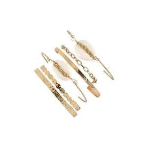 Set 6 bratari aurii - cu scoici naturale - Traute C1 - imagine