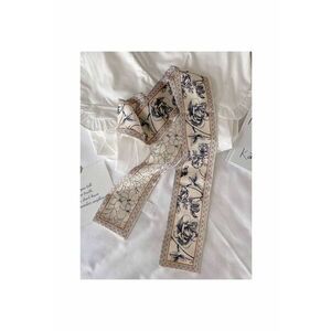 Esarfa bej - cu imprimeu floral - Secilia C1 imagine