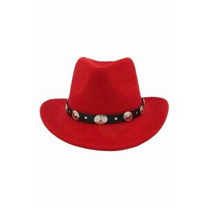 Palarie dama - rosie - stil cowboy - Nan - imagine