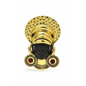 Brosa aurie - forma de silueta africana - cu pietre - Weland C1 imagine