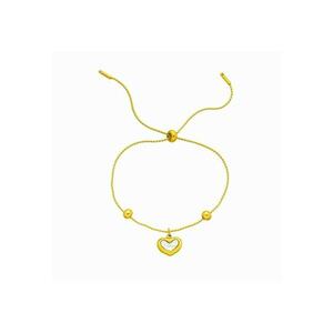 Bratara aurie - din otel inoxidabil - suflata cu aur 18k - cu inima - Elsebe C3 imagine