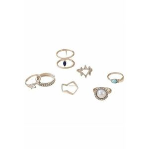 Set 7 Inele - argintii - cu pietre - Tabea C5 - imagine