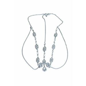 Lant de par - argintiu - cu pietre - Karelius C8 - imagine