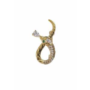 Brosa aurie - forma de sarpe - cu pietre din zirconiu - Oda C2 imagine