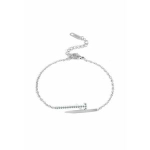 Bratara argintie - forma de cui - cu pietre - Kiera C1 - imagine