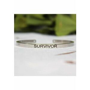 Bratara ajustabila - argintie - gravata Survivor P4 - imagine