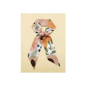 Esarfa roz pudra - cu imprimeu floral - Saria C1 imagine