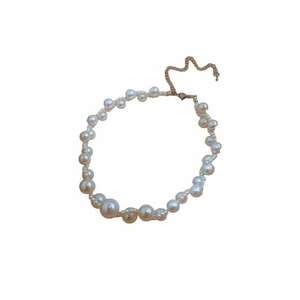 Colier choker argintiu - cu perle - Olla C5 imagine