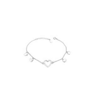 Bratara din argint 925 - rodiat - cu inimioare - Nuura C1 imagine