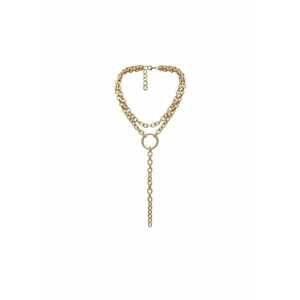 Colier in 2 straturi - auriu - lung - cu zale - Nielsine C5 - imagine