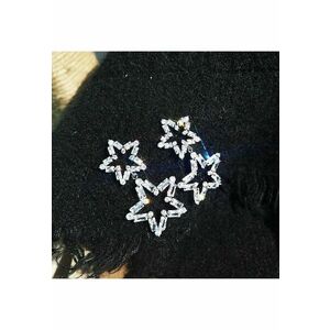 Cercei argintii - forma de stelute - cu pietre din zirconiu - Paola C8 - imagine