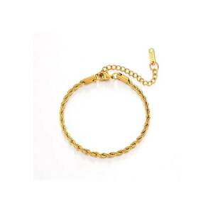 Bratara aurie - din otel inoxidabil - suflata cu aur 18k - rasucita - Eliska C3 imagine