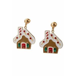 Cercei aurii - forma de casuta de turta dulce - Ineke C32 imagine