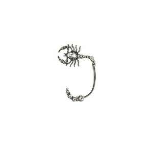 Cercel ear cuff - argintiu - forma de scorpion - cu pietre - Paick C4 - imagine