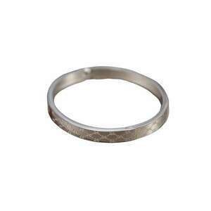 Bratara argintie - suflata cu aur 14k - texturata - Dafna C3 - imagine