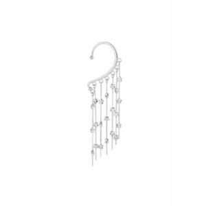 Cercel ear cuff - argintiu - cu franjuri si stelute - Hardi C4 - imagine