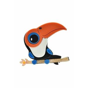 Brosa portocalie - forma de papagal - Saul C6 - imagine