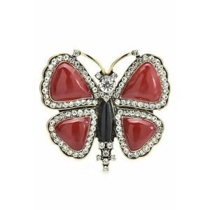 Brosa aurie - forma de fluture - cu pietre - Riina C3 imagine