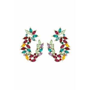 Cercei aurii - cu pietre multicolore - Netty C3 - imagine