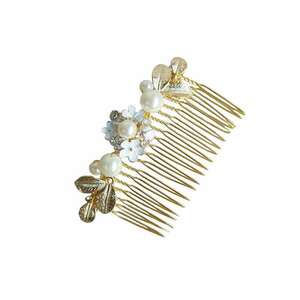 Accesoriu de par - auriu - cu pietre si perle - Maika C7 - imagine