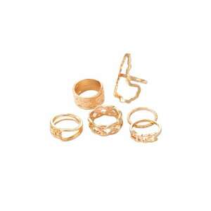 Set 6 inele aurii - diverse forme - Thonnis C6 - imagine