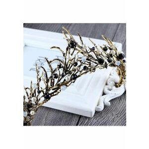 Coronita aurie - cu perle si margelute - Olafia C10 - imagine