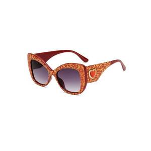 Ochelari de soare - rosii - cat-eye - cu inimioare - Megan C3 imagine