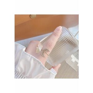 Inel auriu - reglabil - suflat cu aur 14k - cu pietre din zirconiu - Sabrin C1 - imagine