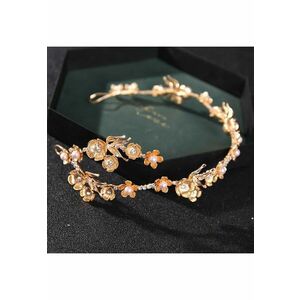 Accesoriu de par - auriu - cu floricele si perle - Antony C11 - imagine