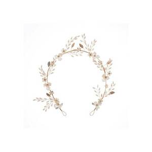 Accesoriu de par - auriu - cu floricele si perle - Raimond C7 - imagine