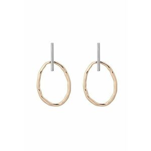 Cercei aurii - ovali - stil contemporan - Fenna C3 - imagine