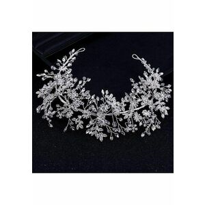 Accesoriu de par - argintiu - cu flori si pietre - Tonna C11 - imagine