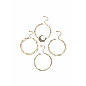 Set 4 bratari argintii - cu zale si semiluna - Chresta C33 - imagine