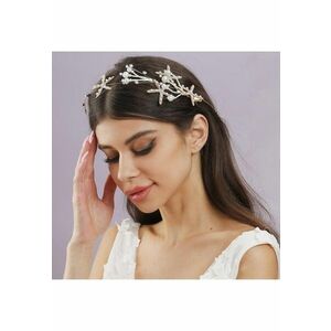 Accesoriu de par - auriu - cu stelute de mare - perle si pietre - Dania C19 - imagine