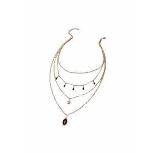 Colier auriu - in 4 straturi - cu pietre - Sevrina C22 - imagine