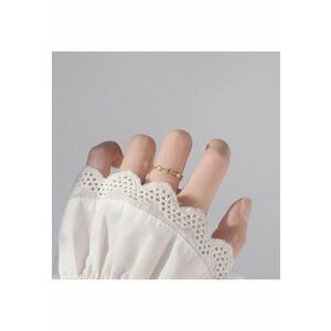 Inel auriu - reglabil. suflat cu aur 14k - cu stelute - Maika C1 - imagine