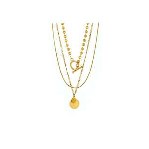 Colier auriu - in 3 straturi - cu banuti - Darly C5 - imagine