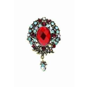 Brosa aurie - cu pietre multicolore - Manfred C8 - imagine