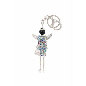 Breloc argintiu - forma de papusa - cu pietre - Zachary C7 - imagine