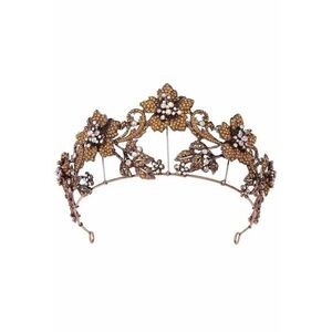 Coronita aurie - cu flori si pietre - Nikita C10 - imagine