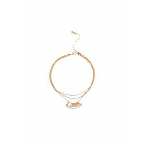 Bratara de picior - aurie - in 3 straturi - cu pietre - Janka C19 - imagine