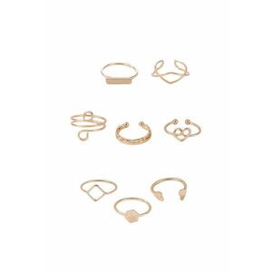 Set 8 inele aurii - diverse forme - Thobias C5 - imagine
