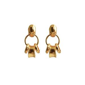 Cercei aurii - cu cercuri imbinate - Yasmine C4 - imagine