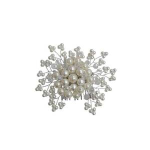 Accesoriu de par - argintiu - cu perle - Karene C12 - imagine