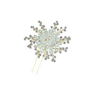 Accesoriu de par - auriu - tip ac - cu perle si margelute - Cory C9 - imagine