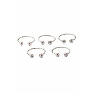 Set 5 inele - argintii - Krista C11 - imagine