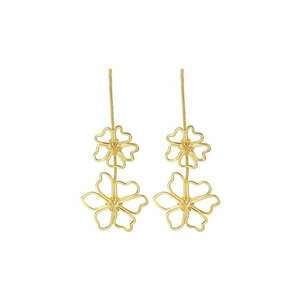 Cercei aurii - lungi - forma de floare - Hilma C1 imagine