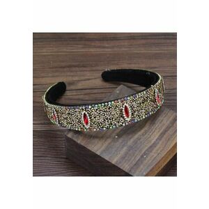 Bentita neagra - cu pietre multicolore - Anemona C1 - imagine