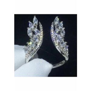 Inel argintiu - reglabil - cu pietre din zirconiu - Riken C11 imagine